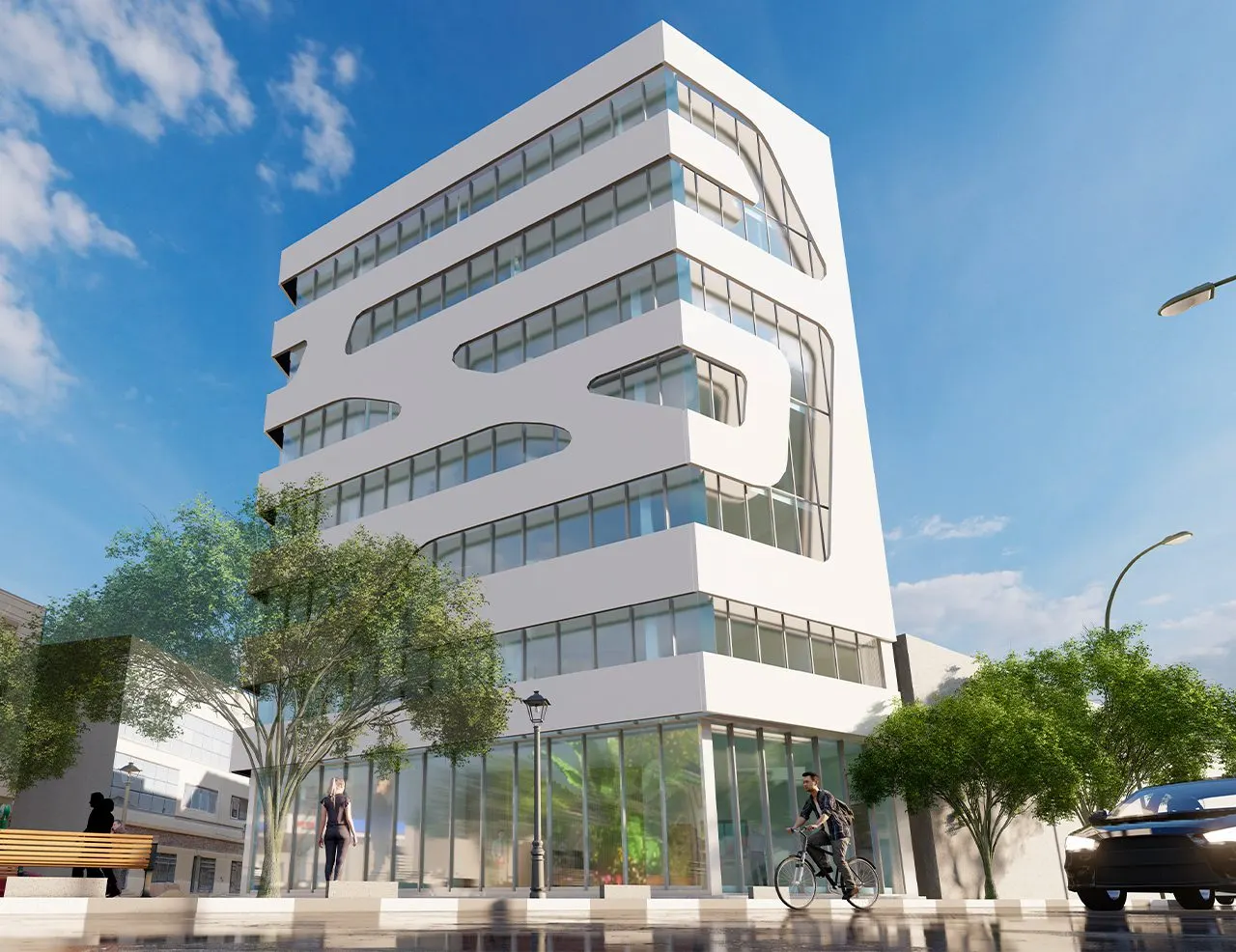 Rendu 3D de la Résidence Racines — Centre-ville de Sousse